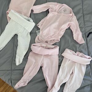 H&M Pink and White onesie sets